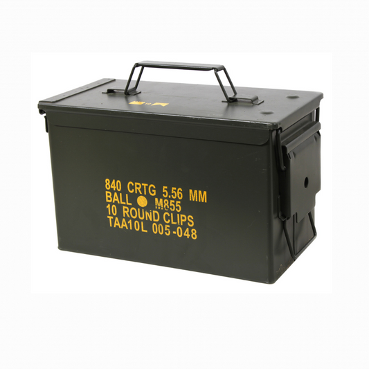 Caja de Municiones GI Calibre .30 & .50 – Surplus Militar 9095