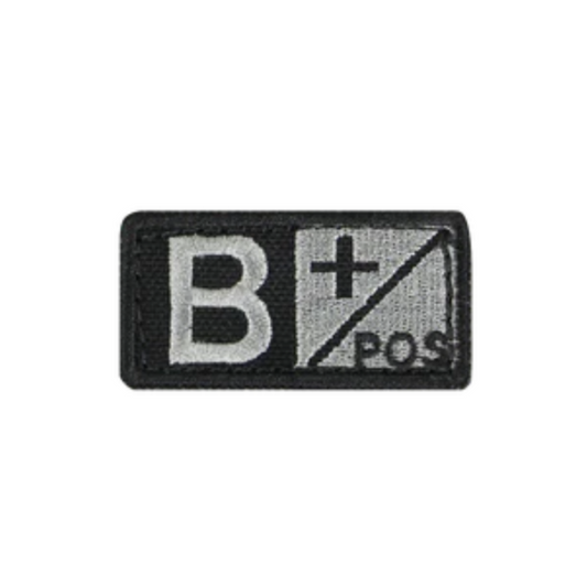 PARCHE BLOOD TYPE 229B-007 B+ FOLIAGE/BLACK